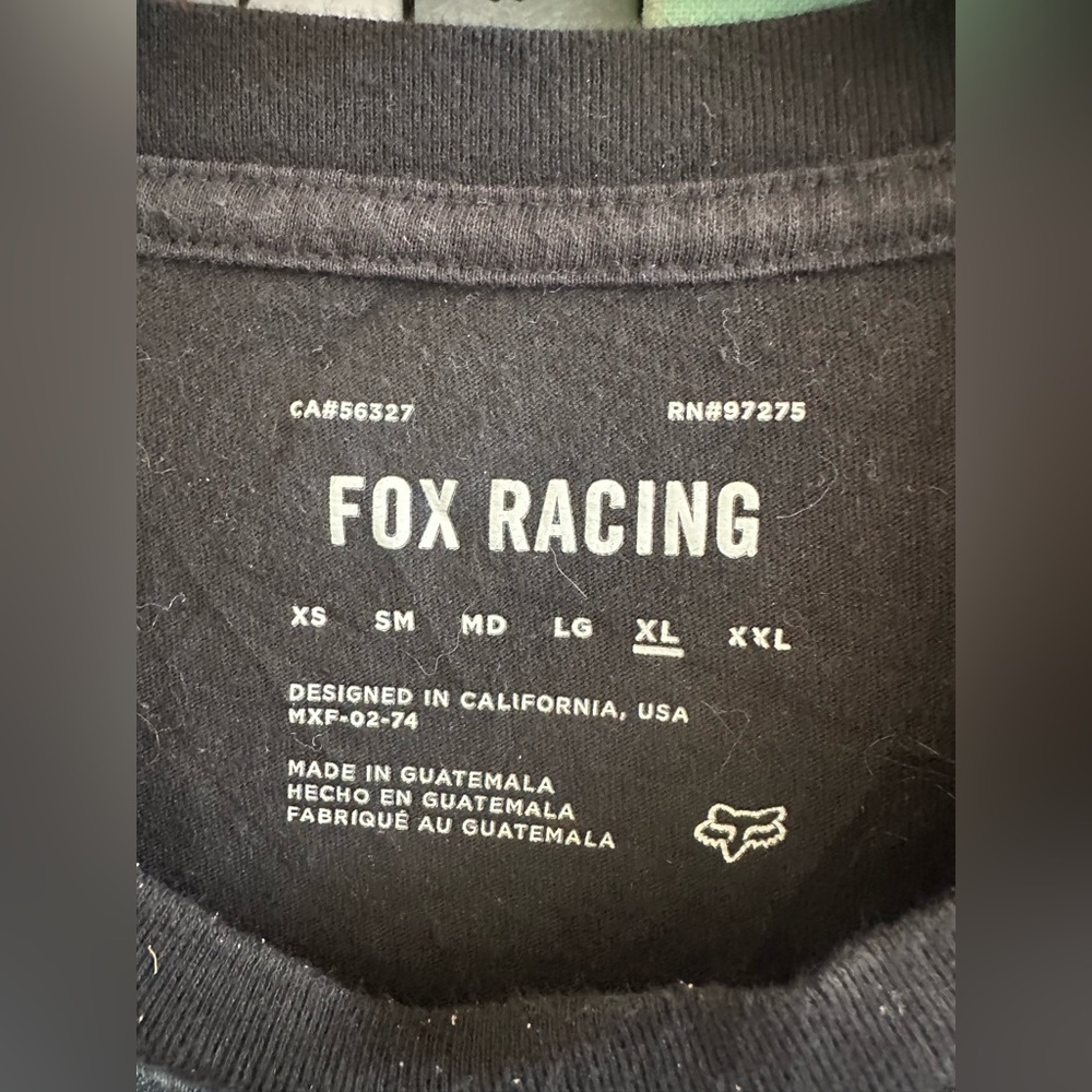 Mens moto Fox Karrera premium long sleeve tshirt sz. XL - Picture 5 of 5